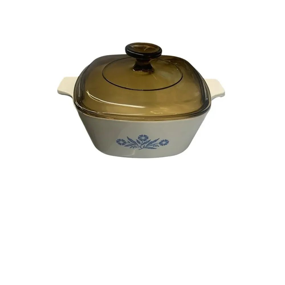 Vintage CORNING‎ WARE Blue Cornflower P-1 3/4-B Casserole Dish 1.75 qt w/ Lid